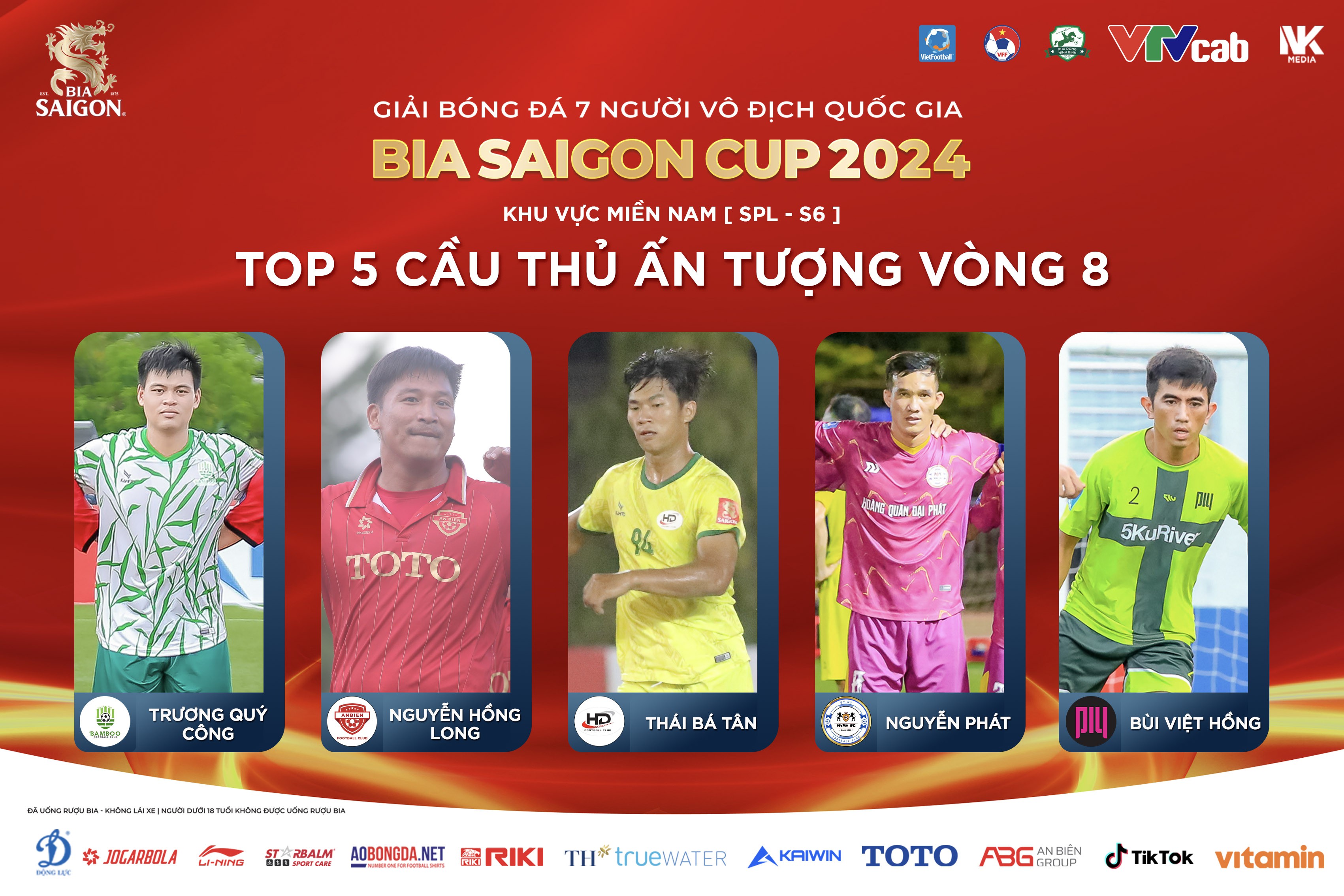 Bình chọn cầu thủ ấn tượng nhất vòng 8 SPL-S6